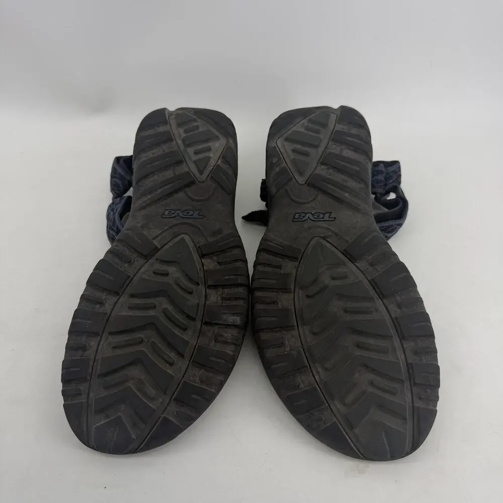 Teva Sandals Mens Size 13 Black Blue Hiking Sport Strap Shoes 1093379 FU1123L
